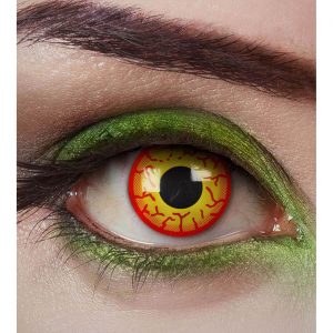 Kontaktlinsen Tageslinsen HELL FIRE zweifarbig gelb-rot