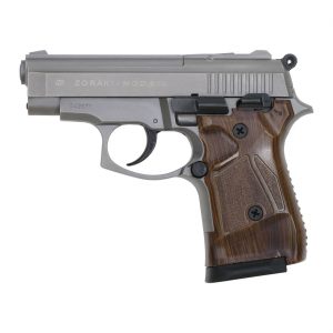 Schreckschusspistole 9mm P.A.K. ZORAKI 914 TI KG Titan grau Kunststoffgriff in Holzoptik