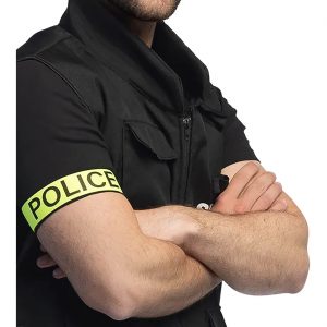 Polizei Abzeichen Oberarmband POLICE neongelb-schwarz