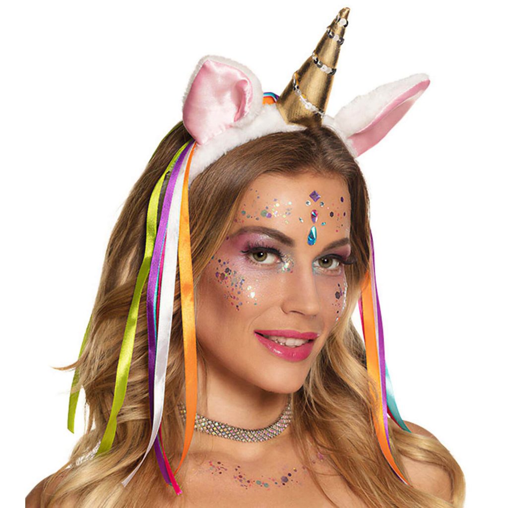 UKCOCO Einhorn Stirnband – Schwarzes Leder, Mit Horn & Ohren, Für Kinder & Erwachsene, Karneval & Halloween