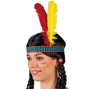 Indianer Stirnband mit Federn Classic LONATO bunt