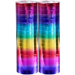 Luftschlangen aus Papier metallic bunt