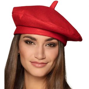 Franzosen Basken Mütze Barrett aus Polyester FRANKREICH rot