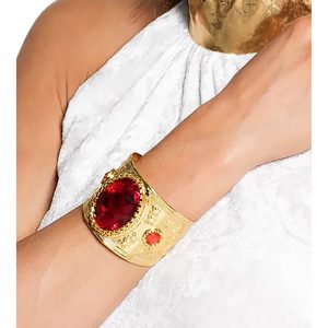 Orientalin Gipsy / Piratin Armreif Armspange mit roten Steinen GARNET OF THE NILE gold-rot