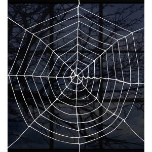 Spinnennetz Deko Netz 275cm Durchmesser zum Aufspannen weiß