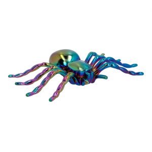 Spinne Deko Standfigur 17x10cm auch als Accessoire irisierend bunt