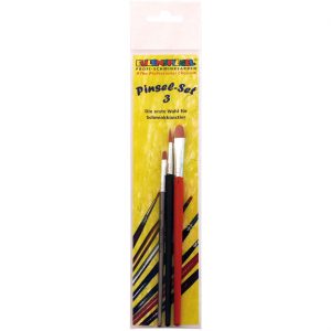 Schminkpinsel Set Nr. 3 Profiqualität von Eulenspiegel 2x Katzenz.Gr.2+8 Rundpinsel Gr. 3 mehrfarbig bunt