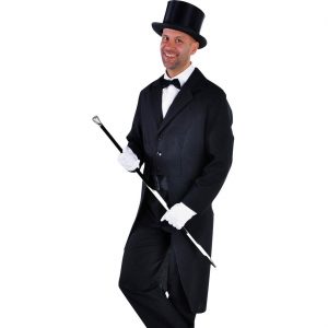 Show Gentleman Jacke Frack schwere Stoffqualität Deluxe schwarz