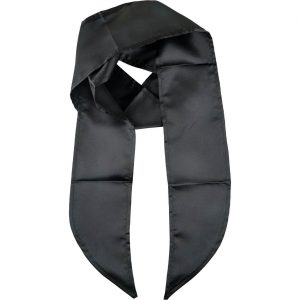Schal / Gürtelschärpe / Stirnband Satin Deluxe einfarbig schwarz