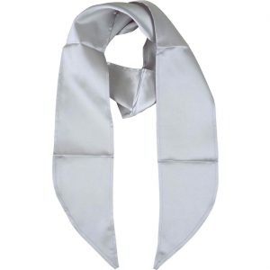 Schal / Gürtelschärpe / Stirnband Satin Deluxe einfarbig silber