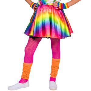 Regenbogen Kinderrock kurz mit Glitzer RAINBOW Deluxe bunt