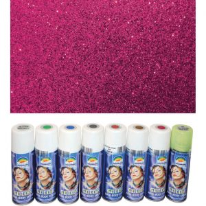 Haarspray und Bodyspray Glitzer metallic pink