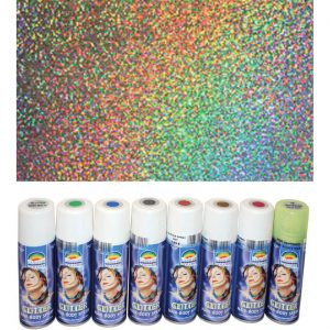 Haarspray und Bodyspray Glitzer metallic bunt