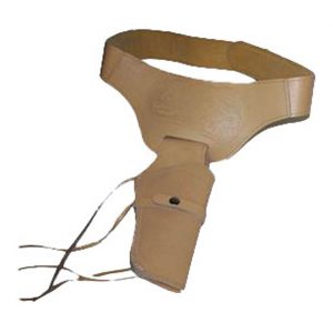 Western / Polizei Gürtelholster mit einer Tasche aus Leder Superdeluxe beige