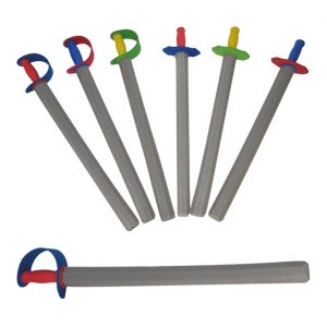 Ritter / Krieger Schwert aus Schaummaterial 76cm silber-bunt