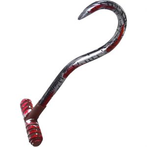 Piraten Enterhaken Handhaken aus Kunststoff in Metalloptik 32cm silber-rot