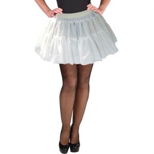 Rock Petticoat kurz Tutu EXTRA VOLUME einfarbig weiß