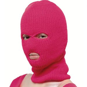 SWAT Gangster Motorradfahrer Stoffmaske Balaclava Kapuzenmaske Sturmhaube neonpink