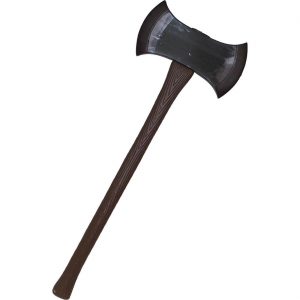 Henker Axt zweiseitig 74cm DOUBLE SIDED AXE braun-grau
