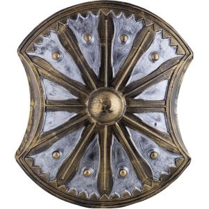 Gladiatoren Spartaner Schild 70cm Rechteck Buckler silber-gold