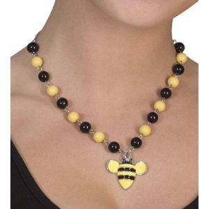 Insekt Bienen Halskette Collier BEE gelb-schwarz