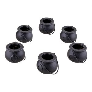 Hexenkessel Mini Snackschalen Mehrweg im Set 7x7x10cm schwarz