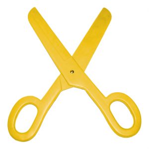 Frisör Schneider Deko Schere BIG SCISSORS gelb
