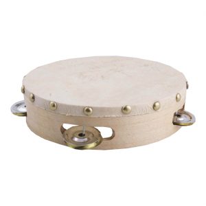 Zirkus Instrument Tamburin 21cm Durchmesser beige