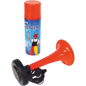 Sport Fan Instrument Druckhupe Gashupe mit 40ml Dose rot-schwarz