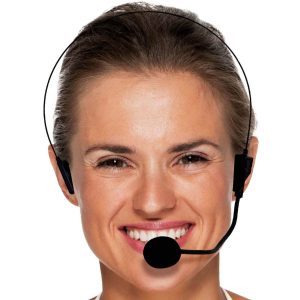 Headset Deko Accessoire Artikel aus Kunststoff 13x17cm schwarz