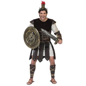 Gladiator Spartaner Kostüm Tunika kurz WARRIOR Deluxe braun-beige