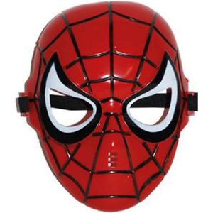 Superheld Spinne Gesichtsmaske aus Kunststoff rot-schwarz