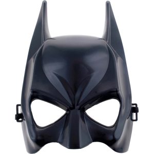 Superheld Fledermaus Dominomaske aus Kunststoff mit Hörnern Ohren Deluxe schwarz