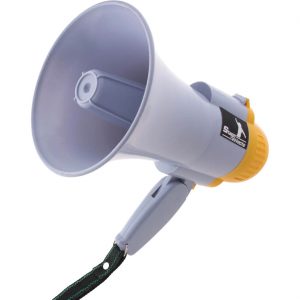 Sport Fan Instrument Megafon Stimmenverstärker 24x15x12cm grau-gelb