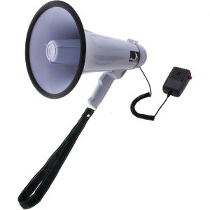 Sport Fan Instrument Megafon Stimmenverstärker 33x20cm grau-schwarz