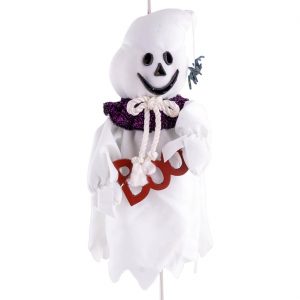 Geist Deko Hängefigur niedlicher Geist 30cm BOO weiß-bunt
