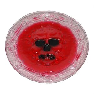 Blutiger Teller Mehrweg mit Schädel BLOOD DISH 27x27x3cm rot