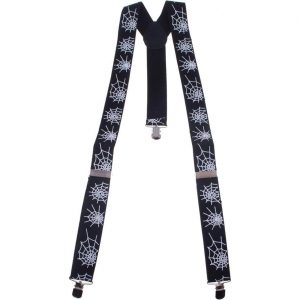Spinnennetz Motivhosenträger Classic schwarz-weiß