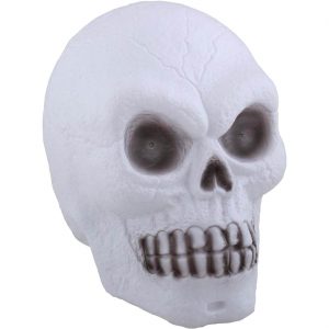 Schädel bleich Deko Standfigur mit LED Farbenwechsler 32x24x30cm ohne Batterien bunt