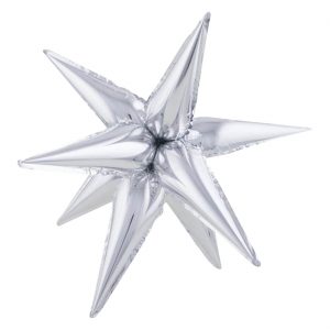 Stars / Stern Folien Motivballon Sternform Folienballon 52x15cm silber