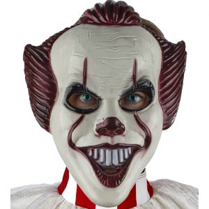 Böser Clown Gesichtsmaske SCARY CLOWN weiß-rot