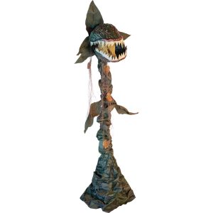 Zombie Blume VL Deko Standfigur animiert+LED+Sound Fleischfressende Pflanze mit Riesenmaul 205cm bunt