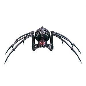 Spinne Deko Standfigur mit LED+Sound Spinnenskelett mit Leuchtaugen 35cm GIANT SPIDER schwarz