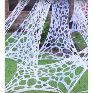 Spinnennetz Deko Hängefigur zum Selbstgestalten 200x200cm weiß-schwarz