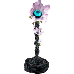 Zombie Blume VL Deko Standfigur animiert+LED+Sound mit Riesenauge in der Blüte CREEPY CORPSE FLOWER 170cm bunt