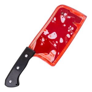 Blutiges Schlachterbeil doppelwandig Blut läuft in der Klinge rot-schwarz