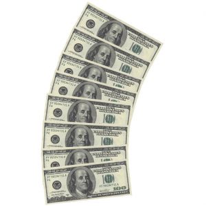 Geld Dollarscheine Einweggeschirr Servietten aus Papier 33x33cm grün-weiß