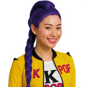 Superheldin K-Pop Zopfperücke ein Zopf MYSTIC BRAID lila