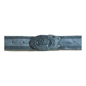 Trachten Ledergürtel aus Rindsleder anstatt H-Träger vintage Design grau