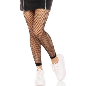 80er 90er Jahre Netzstrumpfhose Leggins Industrialnet FOOTLESS TIGHTS schwarz
